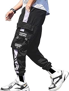 Men's Streetwear Joggers Casual Sports Pants Baggy Casual Techwear Hip Hop Sweatpants Black Cargo Pants for Men