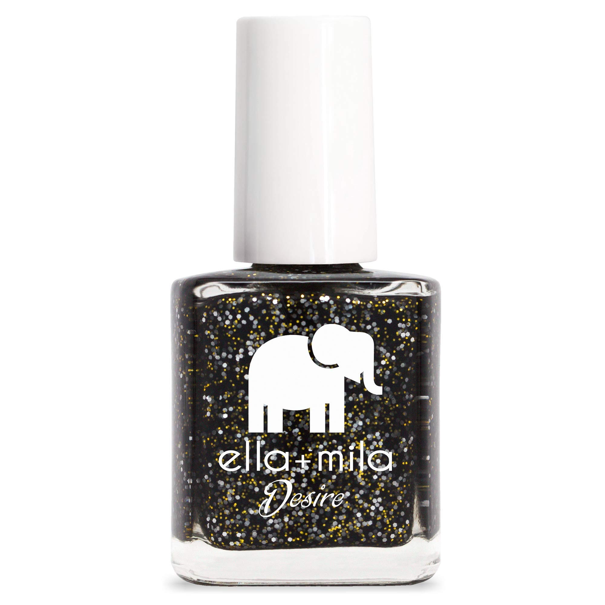 ella+mila Professional Nail Polish - Quick Dry & Chip-Resistant (Desire Collection - Black Tie Affair - 0.45 fl oz)