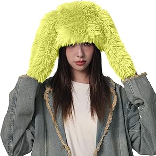 Sombrero de pescador pastel para mujer, orejas largas, acogedor, felpa gruesa, cálido, resistente al viento, color, ligero, unisex, gorro de cosplay, sombrero de pescador negro para mujer