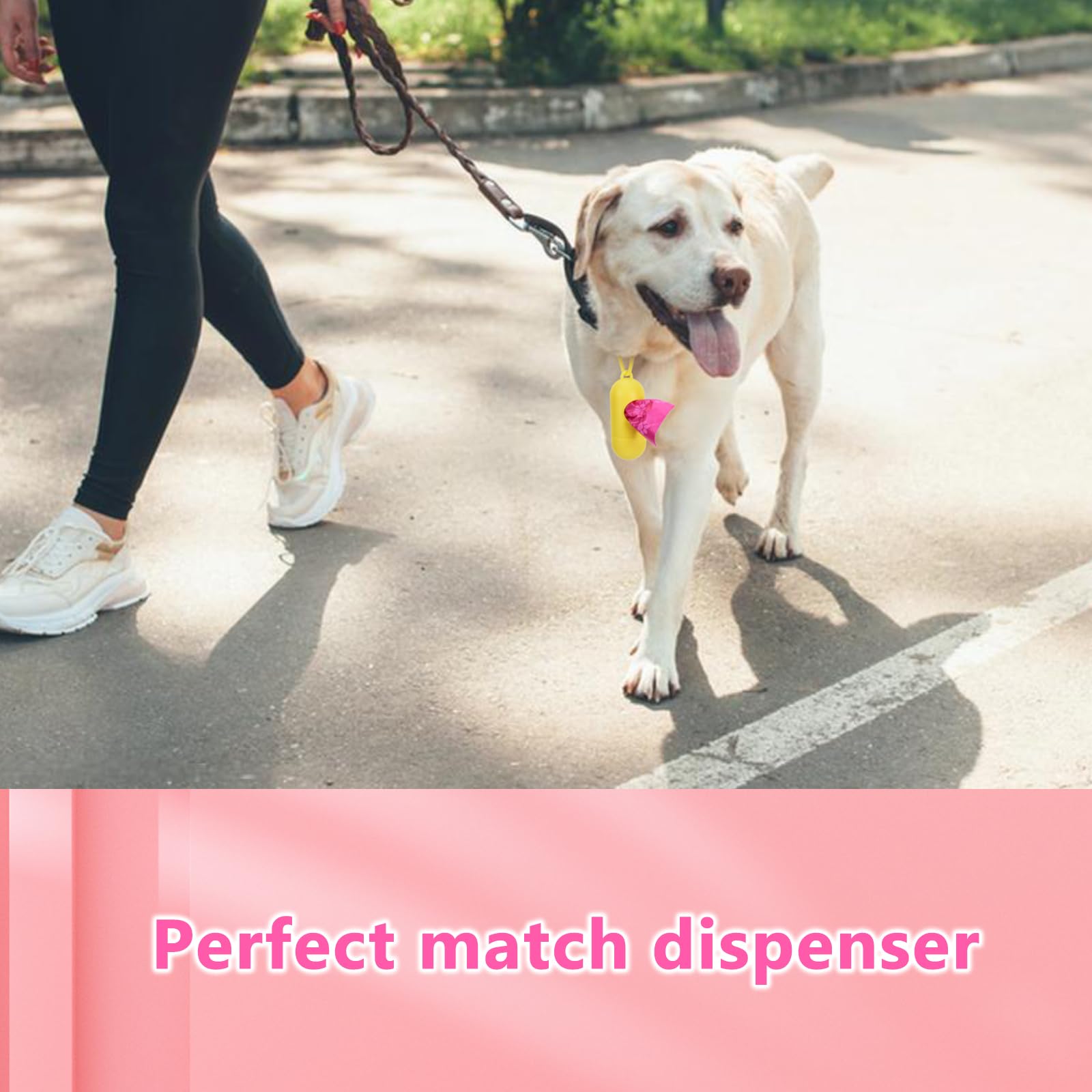Ninsetinsoe poo bags dogs pink 240 bags Leak Proof and Extra Thick dog poop bags rolls Lavender Scented Biodegradable poo bags - Image 4