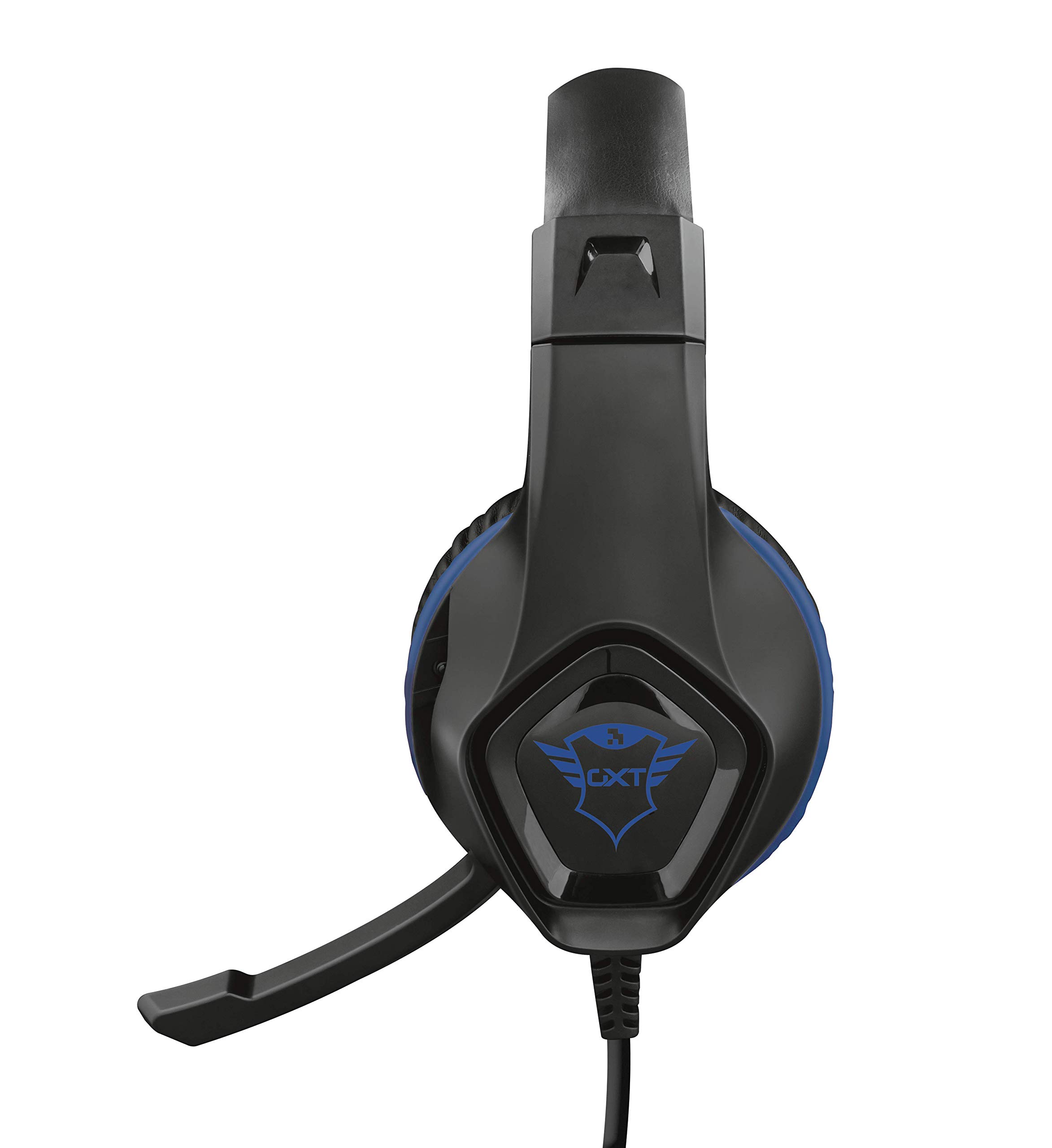 Trust Gaming Cascos PS4 & PS5 GXT 404B Rana Auriculares Gamer con Micrófono Plegable y Corto y Diadema Ajustable, Cable de 2 m, para PlayStation 4 & 5 - Azul
