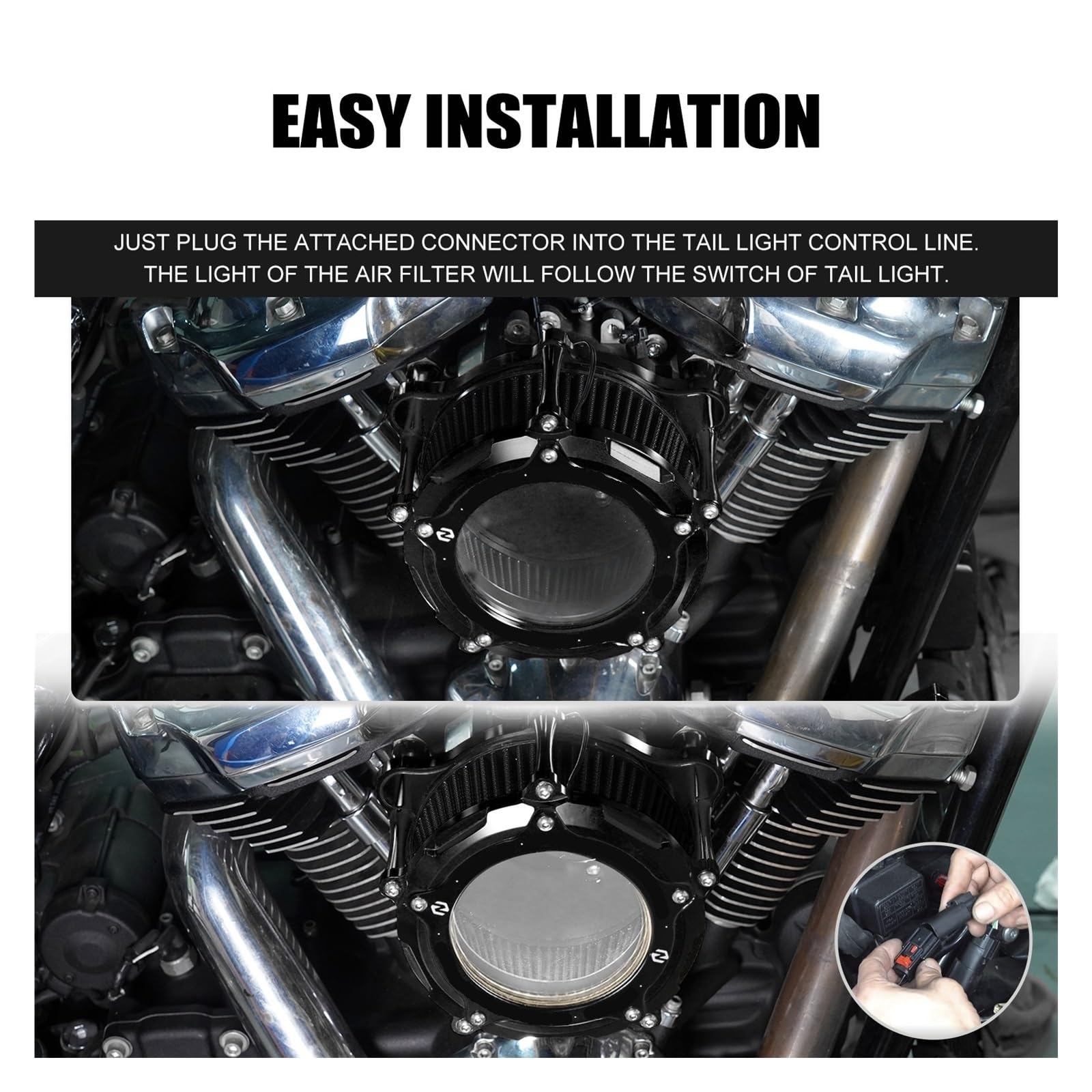 Filtry powietrza do motocykli Pasuje do Harley Touring Street Glide Road/Special Filtr wlotu powietrza Road King Electra Ultra Limited(Gold)