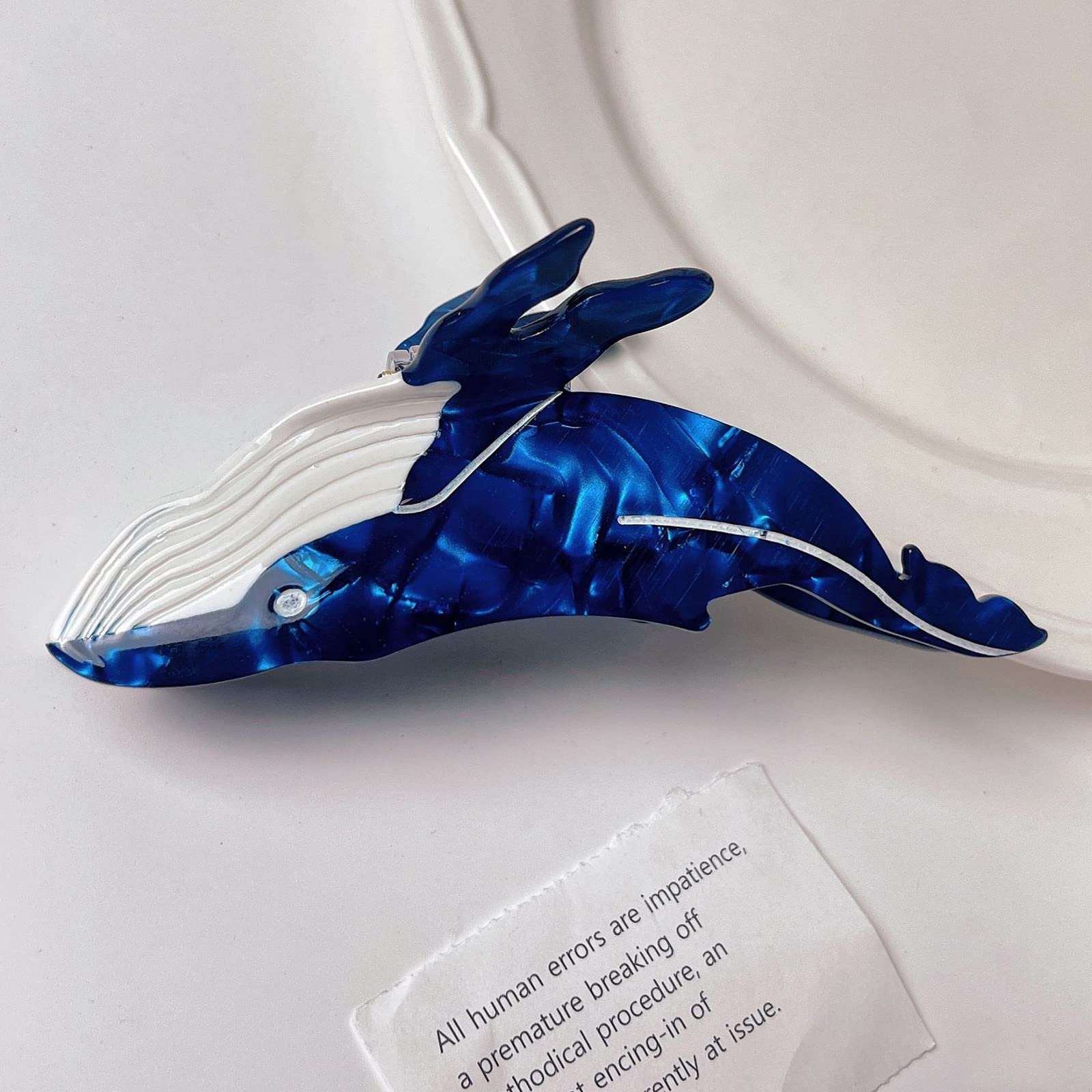 Animal Hair Clip Whale Shape Hair Claw Clip for Thick Heavy Hair Grip Hair Catch Barrette Jaw Clamp for Women Hair Accessories - Image 2