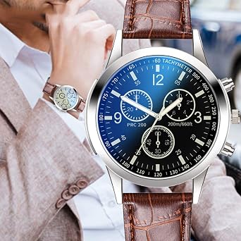 Men's Wristwatch, Simple, Thin, Stylish, Casual, Boyfriend, Men's, Analog, Quartz Watch, Leather Band, Business, Quartz, Leather Strap, Gentleman, Commuting, Popular, Father's Day, Birthday,