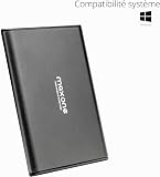 Maxone External Hard Drive 1TB HDD 2.5" Ultra Slim Aluminum USB 3.0 Backup for PC/Desktop/Laptop/TV/Chromebook/Windows - Charcoal - 2
