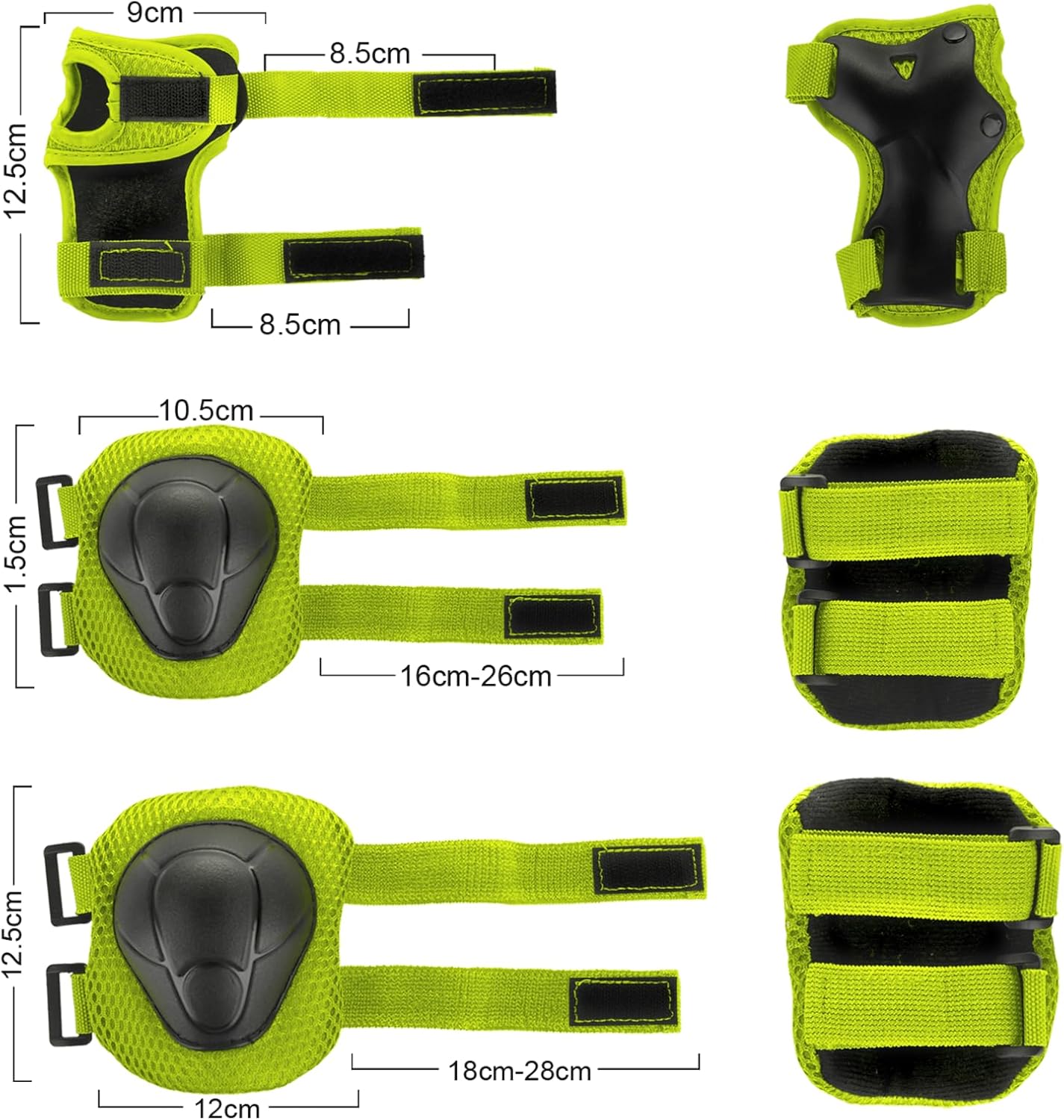 WayEee Kids Bike Helmet Set Skateboard Knee Pads, Helmet Pad Set Protective Gear Set Adjustable for Girls Kids 3-14 Helmet Elbow Pads Wrist Guards for Sport Cycling Bike Roller Skating Scooter