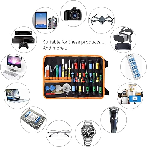 Miniatura 3 de (2309A-Small) Kit de herramientas desarmador de reparación para iPhone/ iPad/ iPod/ otros celulares (23 unidades)