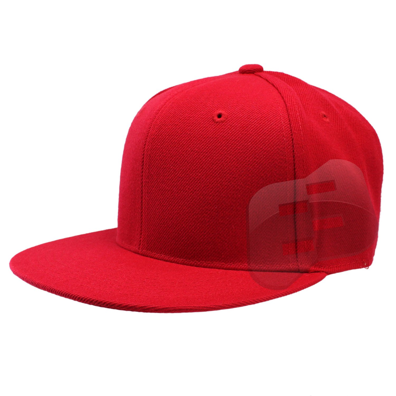 Plain Fitted Flat Bill Hat, (Solid and Neon Colors)