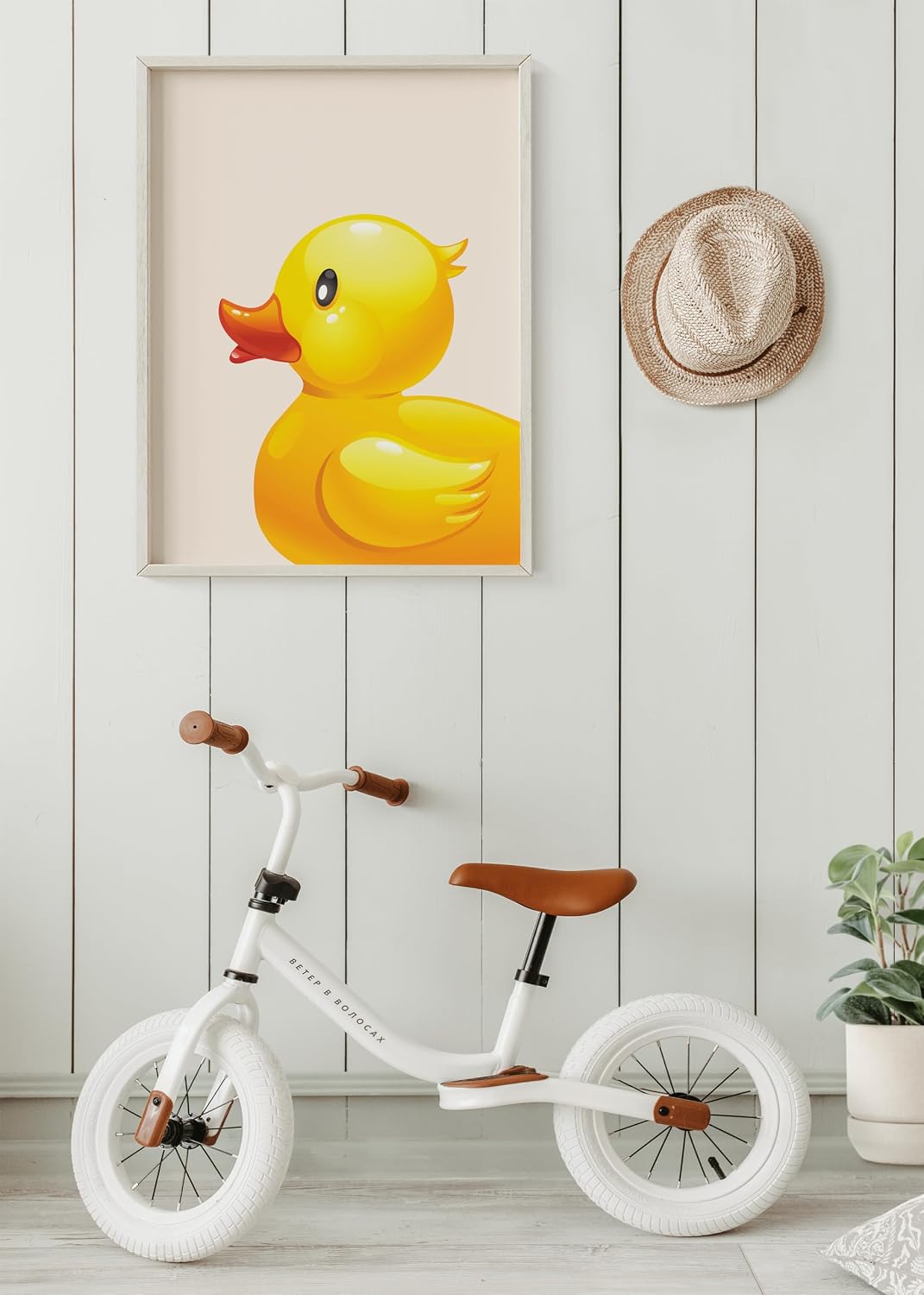 Poster Master Baby Duck Print - Animal Poster - Trendy Art - Minimal Wall Design - Modern Gift for Boys, Girls & Parents - Great Decor for Playroom, Nursery or Kid's Room - 8x10 UNFRAMED Wall Art