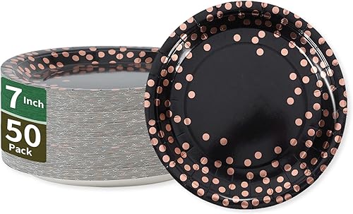 Platos de papel morados y dorados platos desechables de 25 x 9 pulgadas y platos de postre de 25 x 7 pulgadas, platos de papel de aluminio con