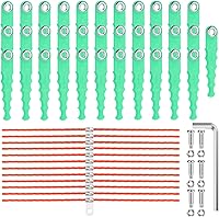 Vista 10 de SF-080 - Cuchillas de repuesto de policarbonato y carrete de recortadora compatibles con Black Decker GH3000 GH3000R LST540 LST540B Weed Eater
