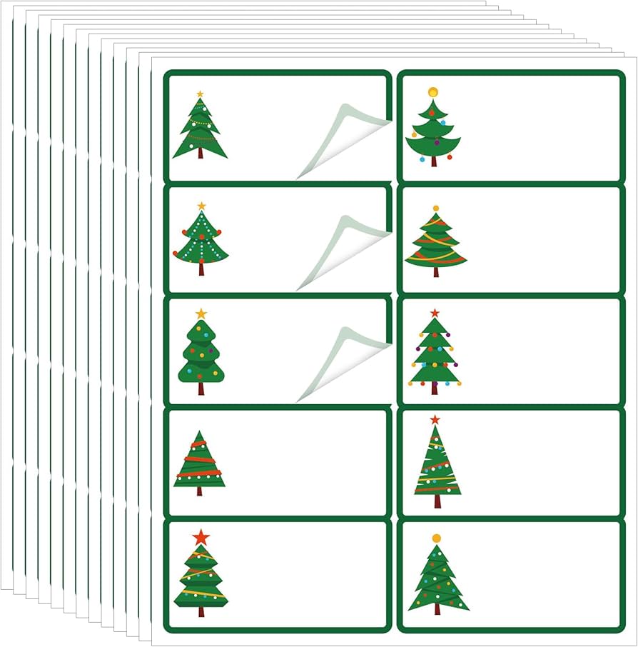 amazon-com-qeeenar-250-pcs-christmas-address-labels-2-x-4-inch-foil-snowflake-printable-gift-tags-compatible-with-laser-and-inkjet-printer-mailing-label-10-per-sheet-for-package-office-tree-green-office-products