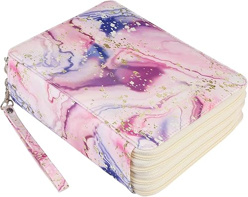Lbxgap Estuche organizador portátil de 216 ranuras con patrón de impresión para lápices de acuarela Prismacolor, lápices de colores Crayola, lápices