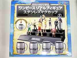 【美品】 ワンピース フィギュア マグカップ 4点セット ワンピース リアルフィギュア ステンレス マグカップ One Piece