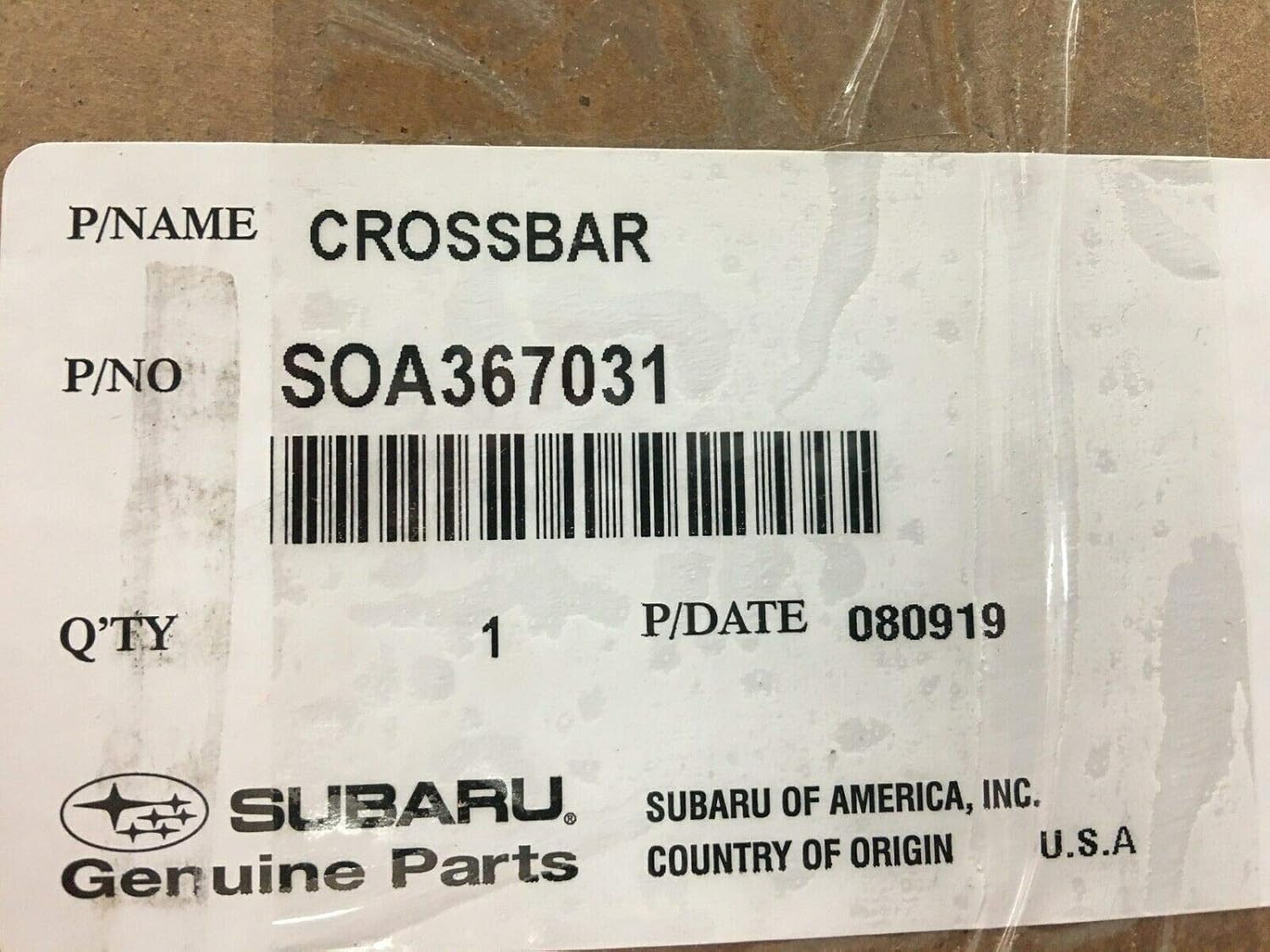 Subaru Genuine 2018 2019 2020 2021 Subaru WRX & STi Fixed Roof Rack Crossbar Cross Bar KIT OEM