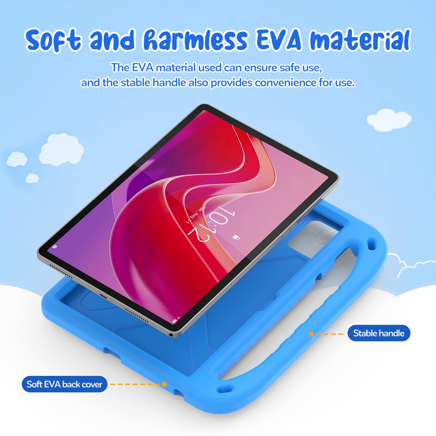 Funda para Lenovo Tab M11 11" 2024 (TB-330FU/331FC/330XU), Carcasa Antigolpes, Correa para el Hombro, Funda Infantil para Lenovo Tab M11 11 Pulgadas, Azul
