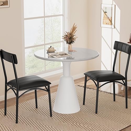 Miniatura 2 de IDEALHOUSE Juego de mesa de comedor para 4, mesa de cocina y sillas para 4, juego de mesa de comedor rectangular con 4 sillas tapizadas, juego de