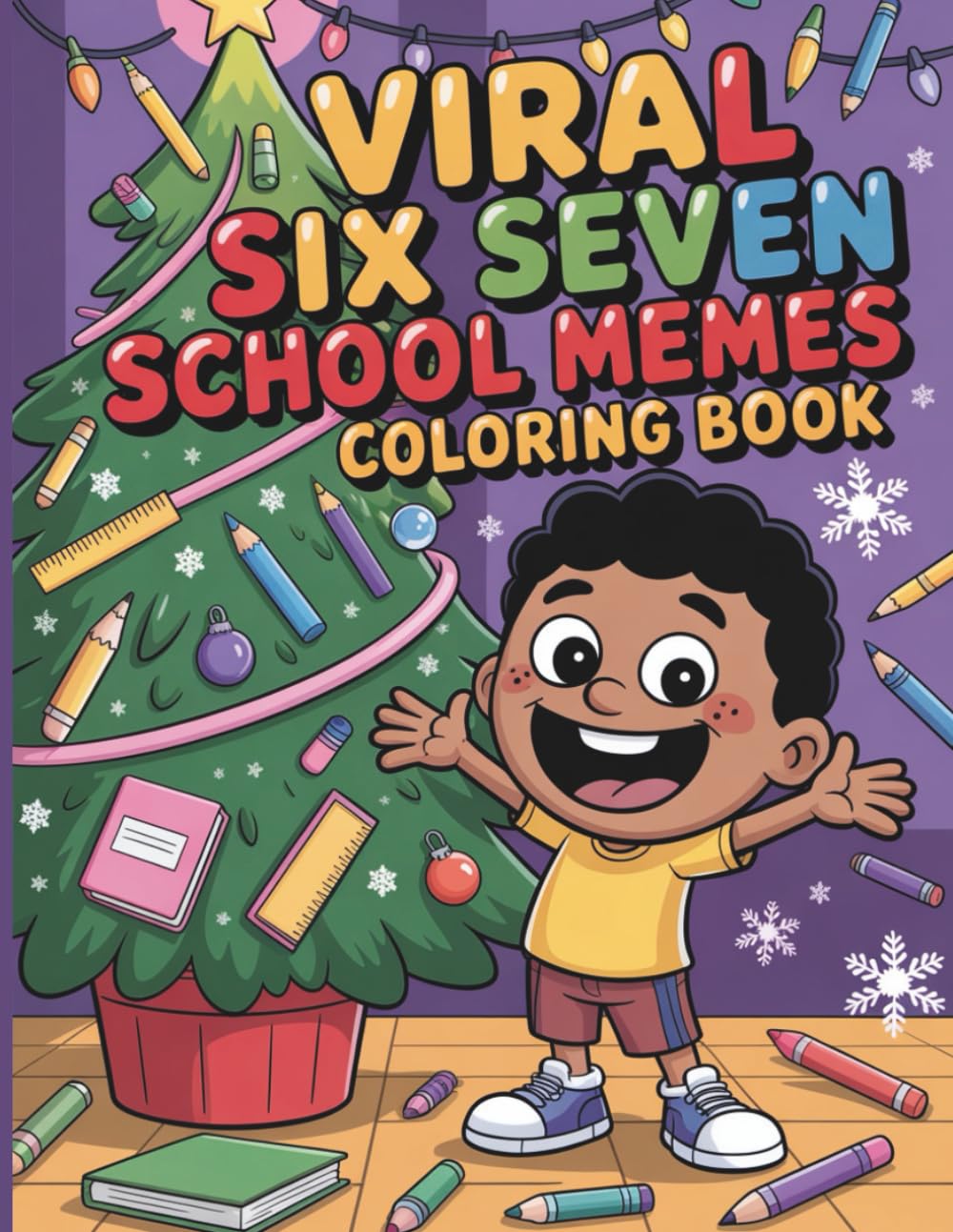 Viral Six Seven School Memes Coloring Book: 50 Hilarious Pages of 6-7 Drama, Fails & Laughs!: The Ultimate Meme Inspired Coloring Adventure for Kids Who Love School Shenanigans, Bad Grades & Bear Hugs