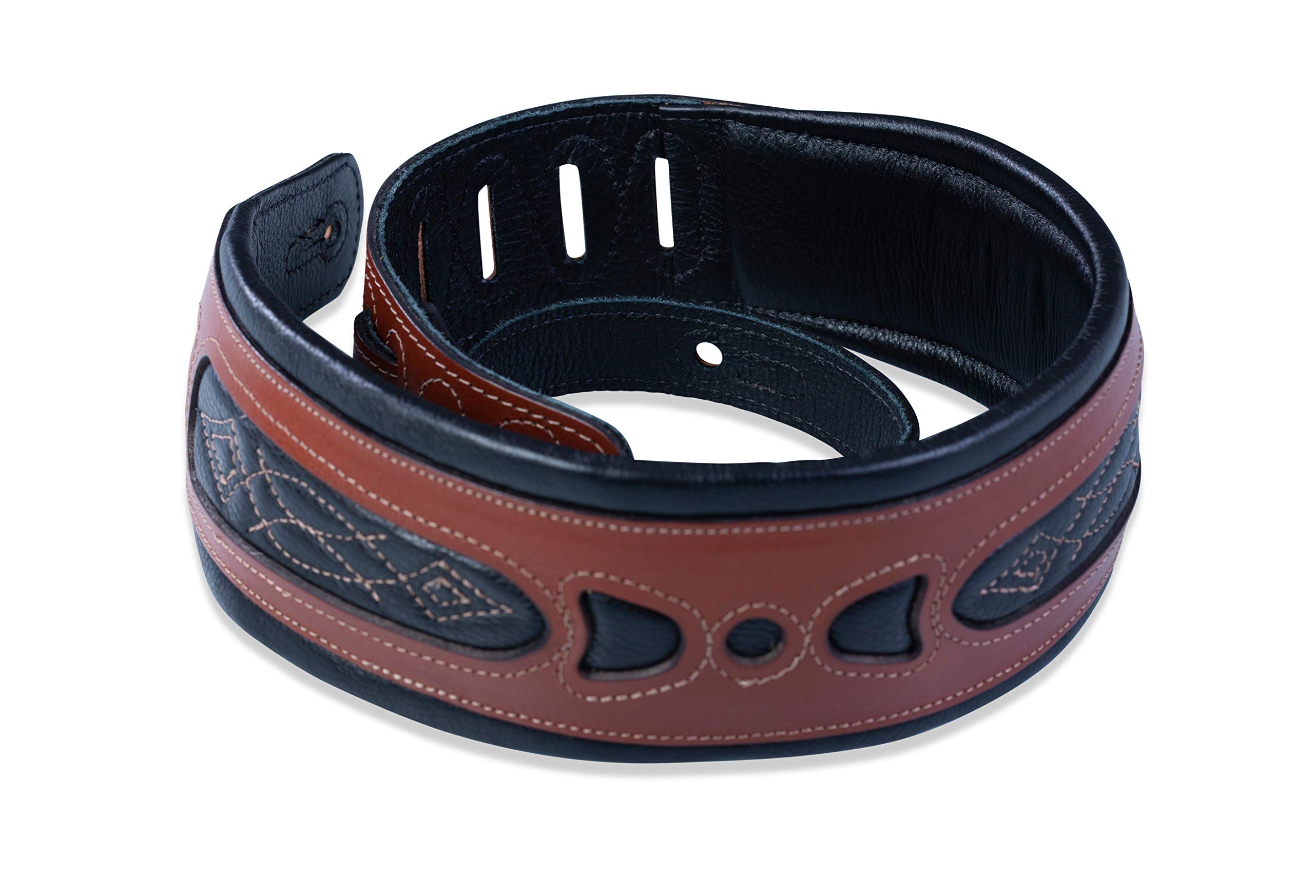 Levy's Leathers PM31-WAL - Correa para guitarra de cuero, 6,35 cm (acolchado)
