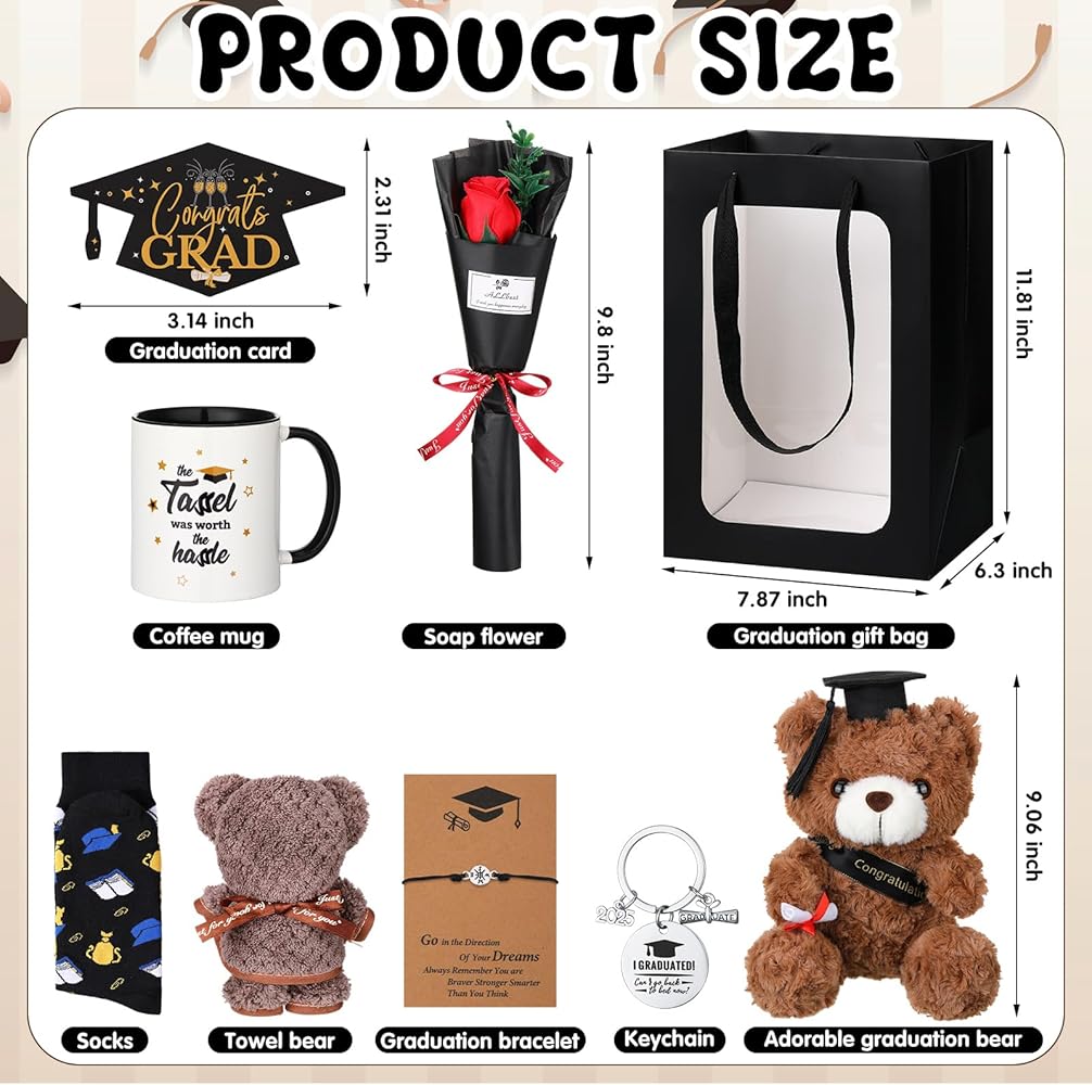 Amazon.co.jp: Foilswirl 9個 クラス 2025 卒業 熊 ギフト