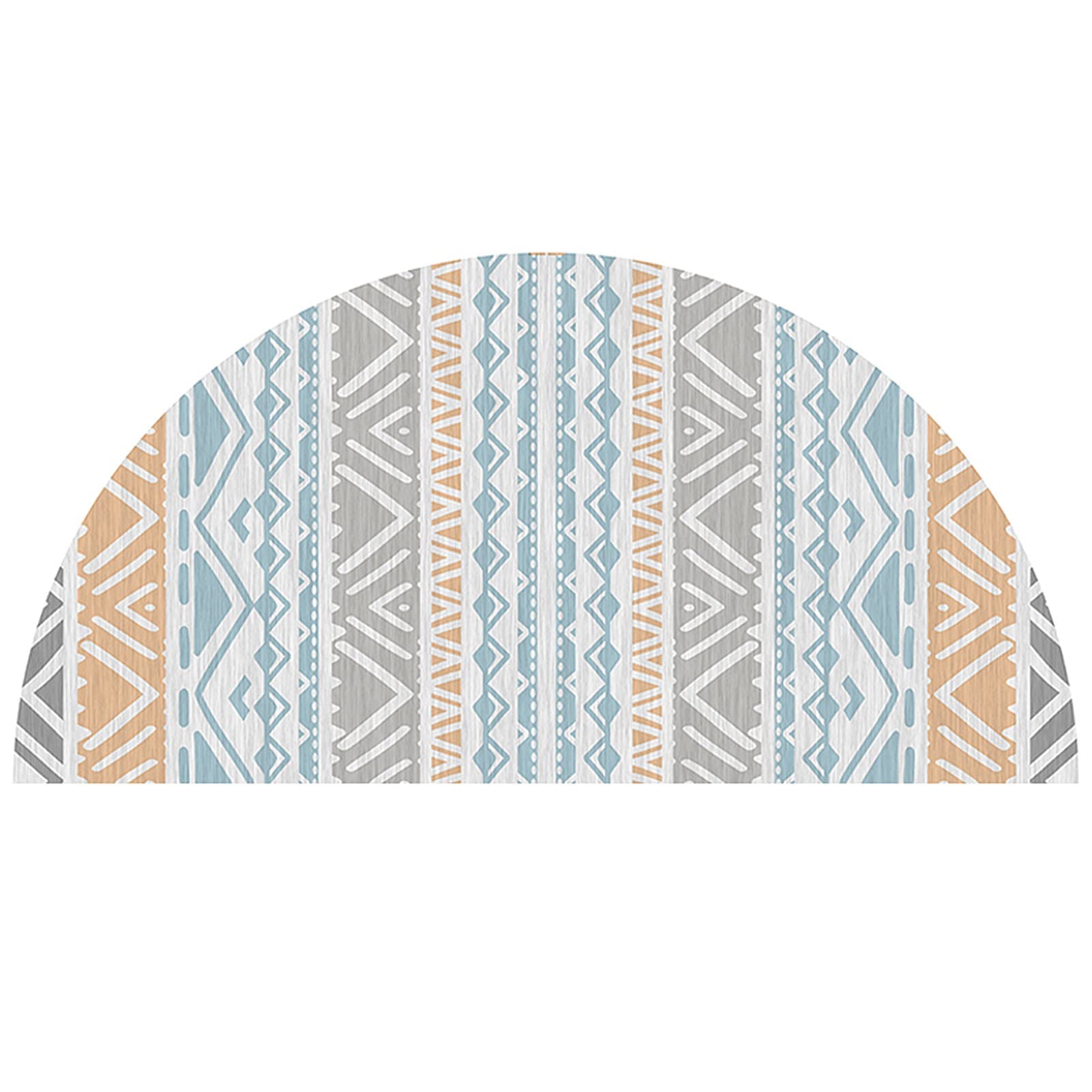 YEARLY Halbkreis-Fußmatte für den Innenbereich,geometrische Willkommens-Fußmatte im marokkanischen Stil saugfähiger Rutschfester Türteppich für Eingangsbereich (Color : A, Größe : 60 * 120cm)
