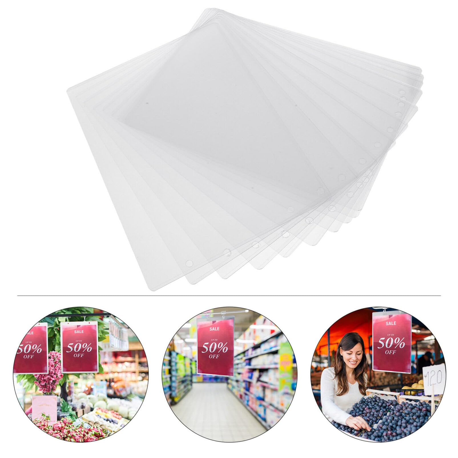 Gatuida 10pezzi Buste Trasparenti Per Documenti Protezione Ottimalper Poster Per Esposizioni e Decorazioni Festive Interna Facile Visibilità e Sicurezza Dei Contenuti
