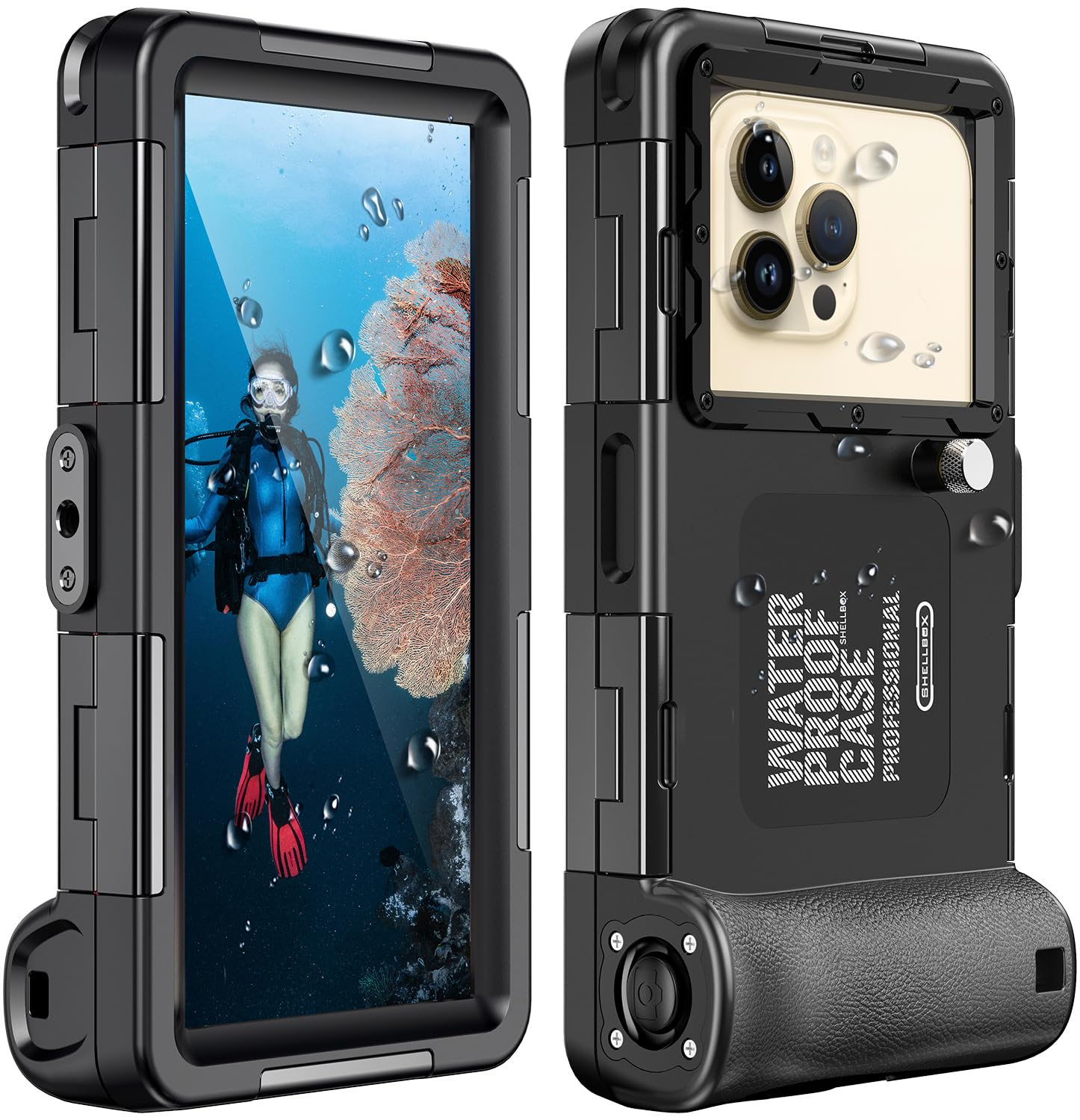 Waterproof Underwater Snorkeling Diving Phone Case for iPhone 17/Air/16/15/14/13/12/11 Pro Max Galaxy S25/S24/S23/S22，[50ft/15m] Professional Scuba