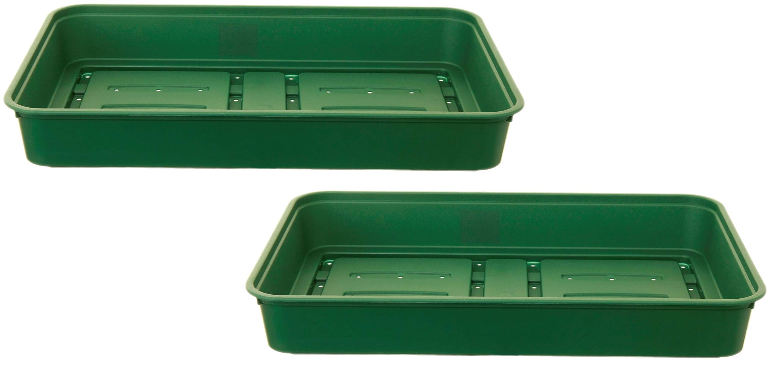 Whitefurze Plastics Green Set Of 38Cm Plastic Seed Planting Propagator Tray (Set Of 2)