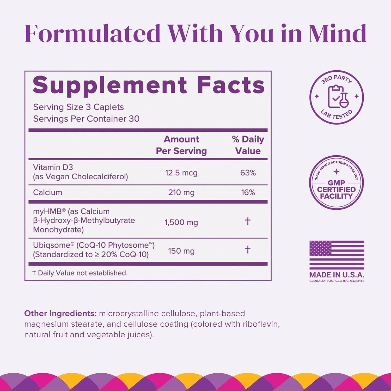 Barimelts HMB Muscle Shield for GLP-1 Users and Bariatric Patients - HMB Supplements with Vitamin D3 & Ubiquisome® Phytosome™ Supports Muscle Recovery - 90 Smooth-Coated Caplets