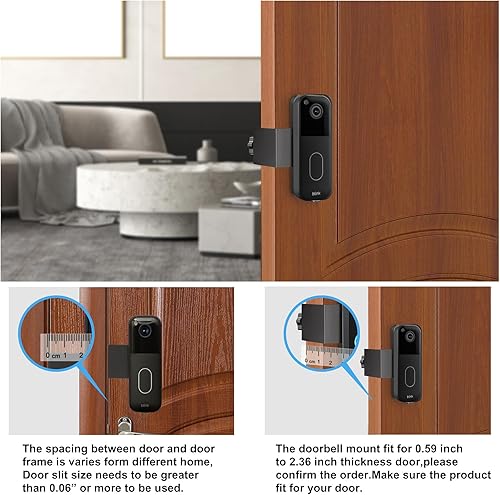 Miniatura 10 de Soporte de timbre Blink para timbre, soporte de montaje adhesivo para timbre de video Blink, soporte de puerta sin perforaciones, accesorios para el