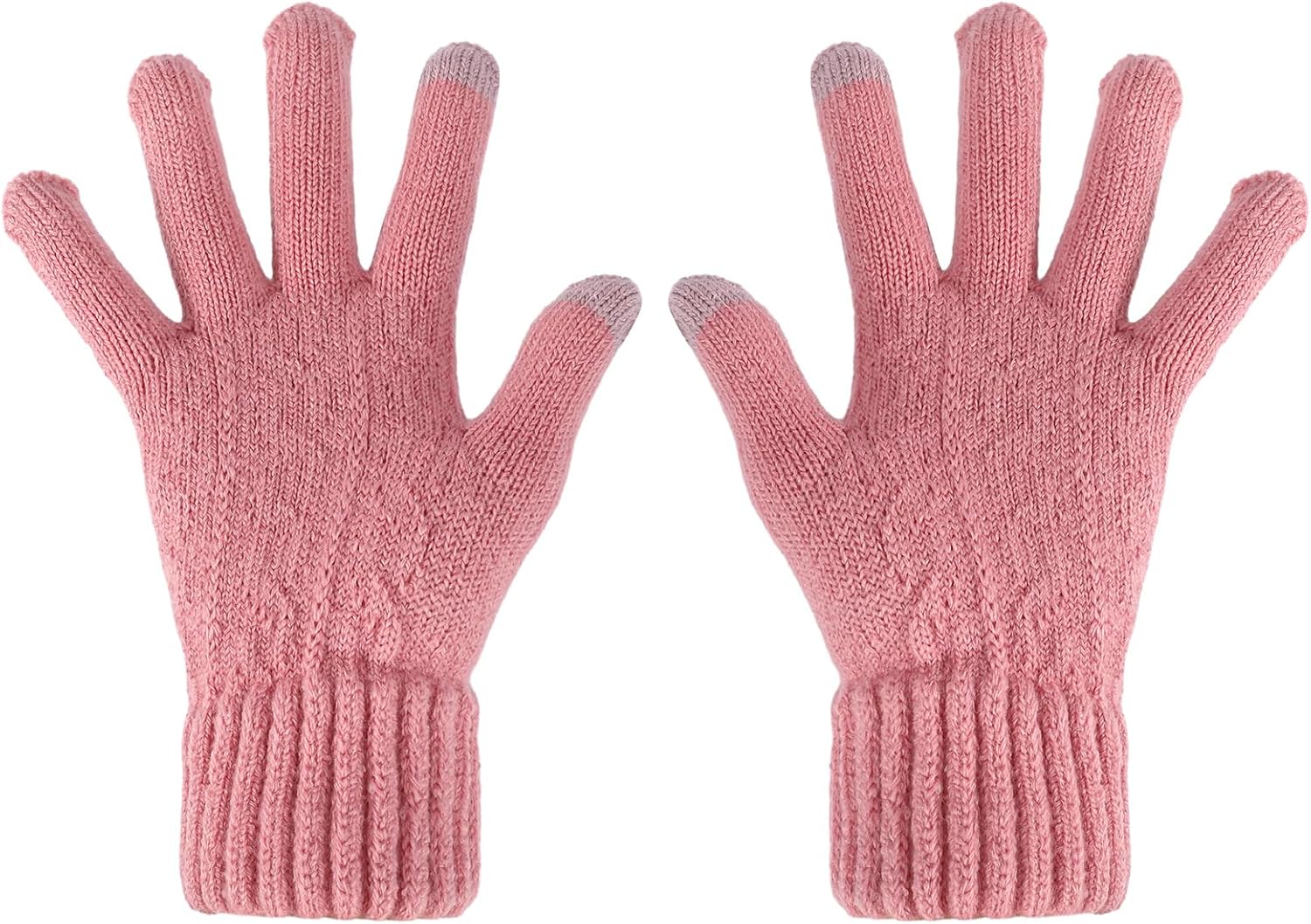 Bestomrogh 1 Pairs Winter Womens Touchscreen Gloves,Thermal Knitted