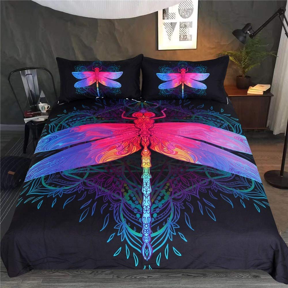 Parure de lit 140x210 housse de couette 3D mandala imprimé motif animal