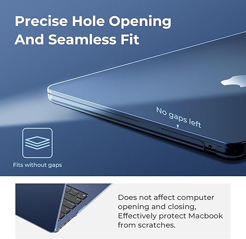 Miniatura 4 de EooCoo Funda compatible con MacBook Air de 15 pulgadas 2026 2025-2023 Release M4 A3241 M3 A3114 M2 A2941 Pantalla de retina líquida, carcasa rígida