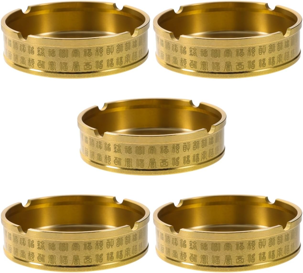 5pcs Ashtray Ceramic Serving Tray Decor for Home Coffee Table Round Tabletop Decor Ceramic Incense Holder Metal Metal Outdoor Vintage Brass Office