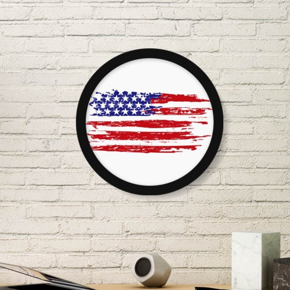 Cadre photo rond drapeau américain pour décoration murale maison