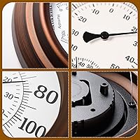 Vista 5 de Termómetro higrómetro para exteriores, termómetro inalámbrico de 8 pulgadas, termómetro de interior para temperatura del hogar, sin batería