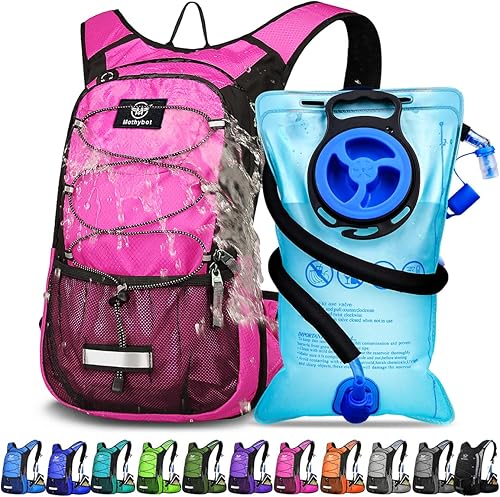 Miniatura 15 de Mochila de Hidratación Aislada con Vejiga de Agua de 3L Libre de BPA a Prueba de Fugas, Mochila de Senderismo Ligera de Gran Almacenamiento con