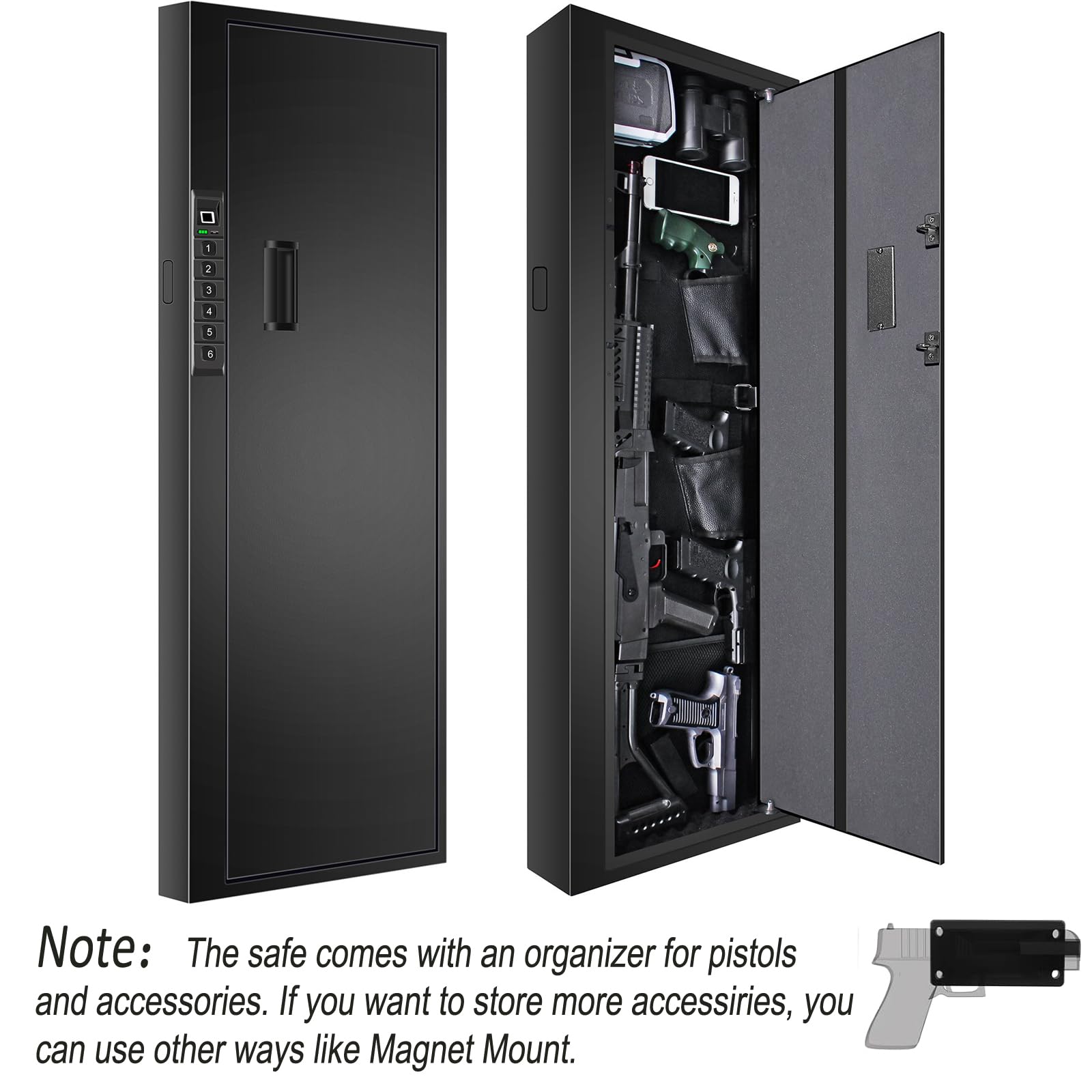 Snapklik.com : Biometric Gun Safe For Rifle, Shotguns, Pistols, Compact ...