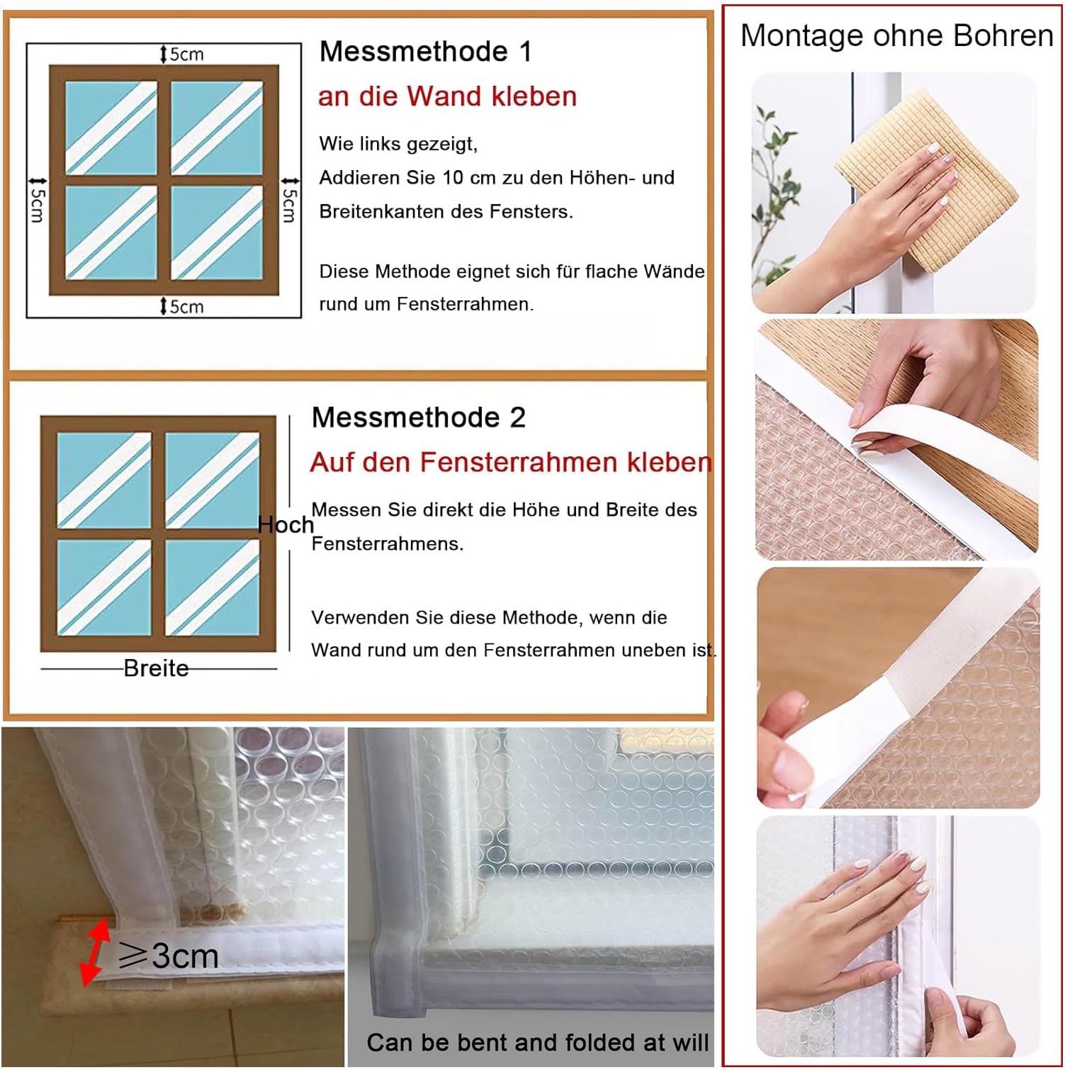 NIANXINN Kit D'isolation de Fenêtre,Film Fenetre Isolant À Bulles,Couverture de Fenêtre en Plastique,Protection Le Froid,Rideau Isolation Thermique,Abri de Pare-Brise,Personnalisé (200cm x 200cm)