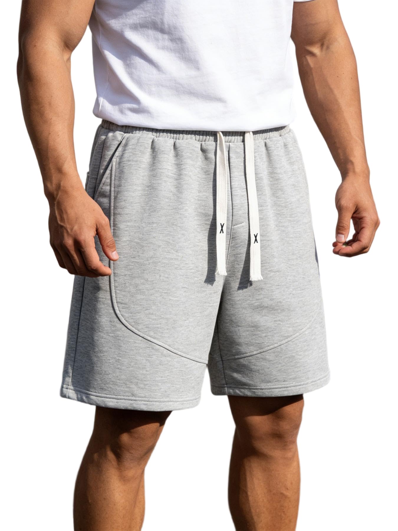 Pantalones cortos casuales para hombre, pantalones cortos deportivos de secado rápido para deportes al aire libre, estilo urbano con bolsillos, lavables a máquina — view 2