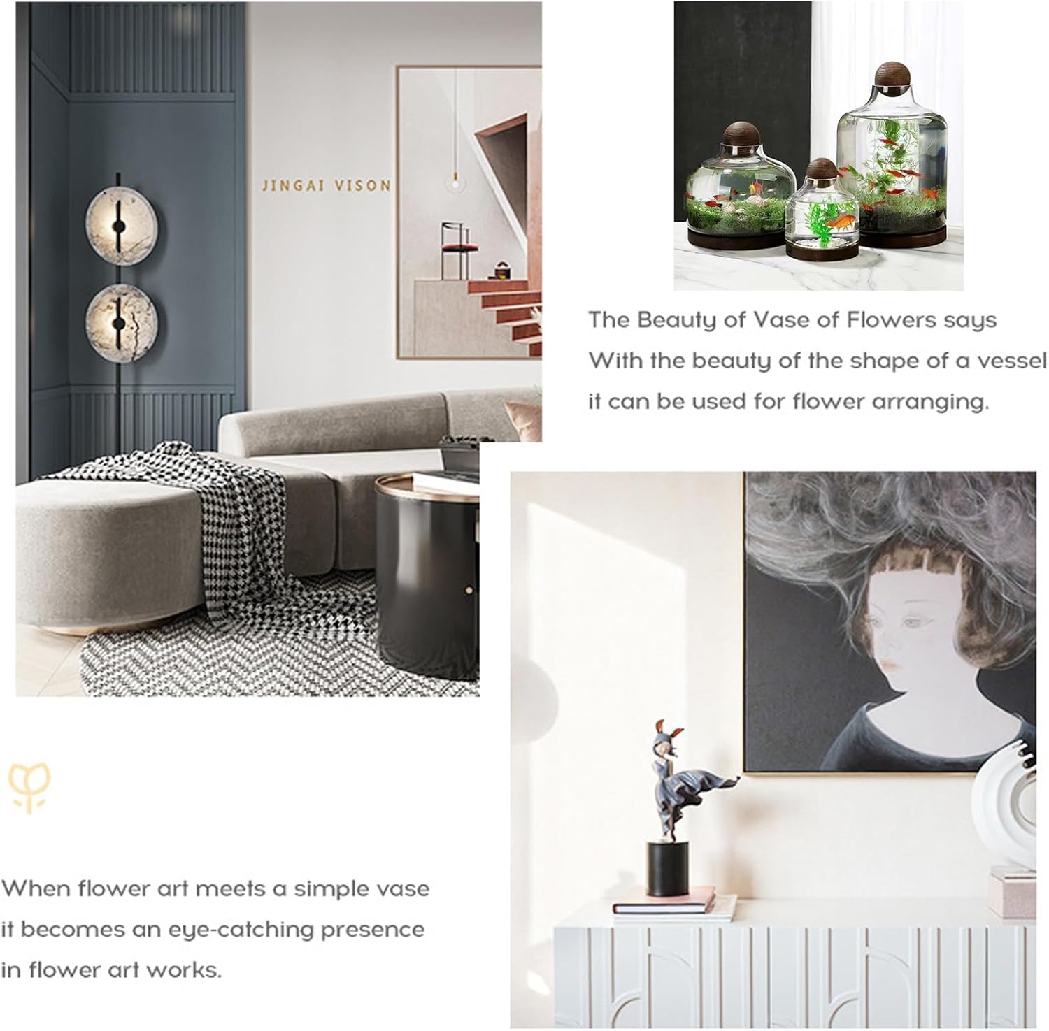 Micro Landscape Eco Bottle Glass Fish Tank Aquarium, Aqua Bottle Water Plant Seed Hydroponic Bottle, Home Art Decoration Decoration,B