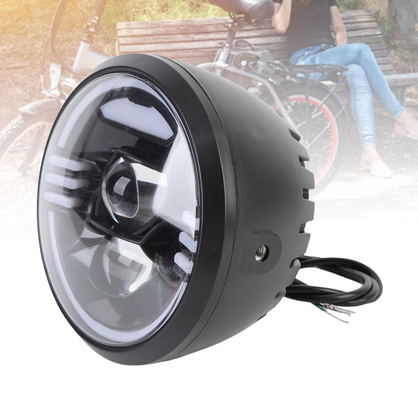 Faro a LED per Bici Elettrica Costruzione in ABS Ad Alta luminosità per Ciclisti Notturni