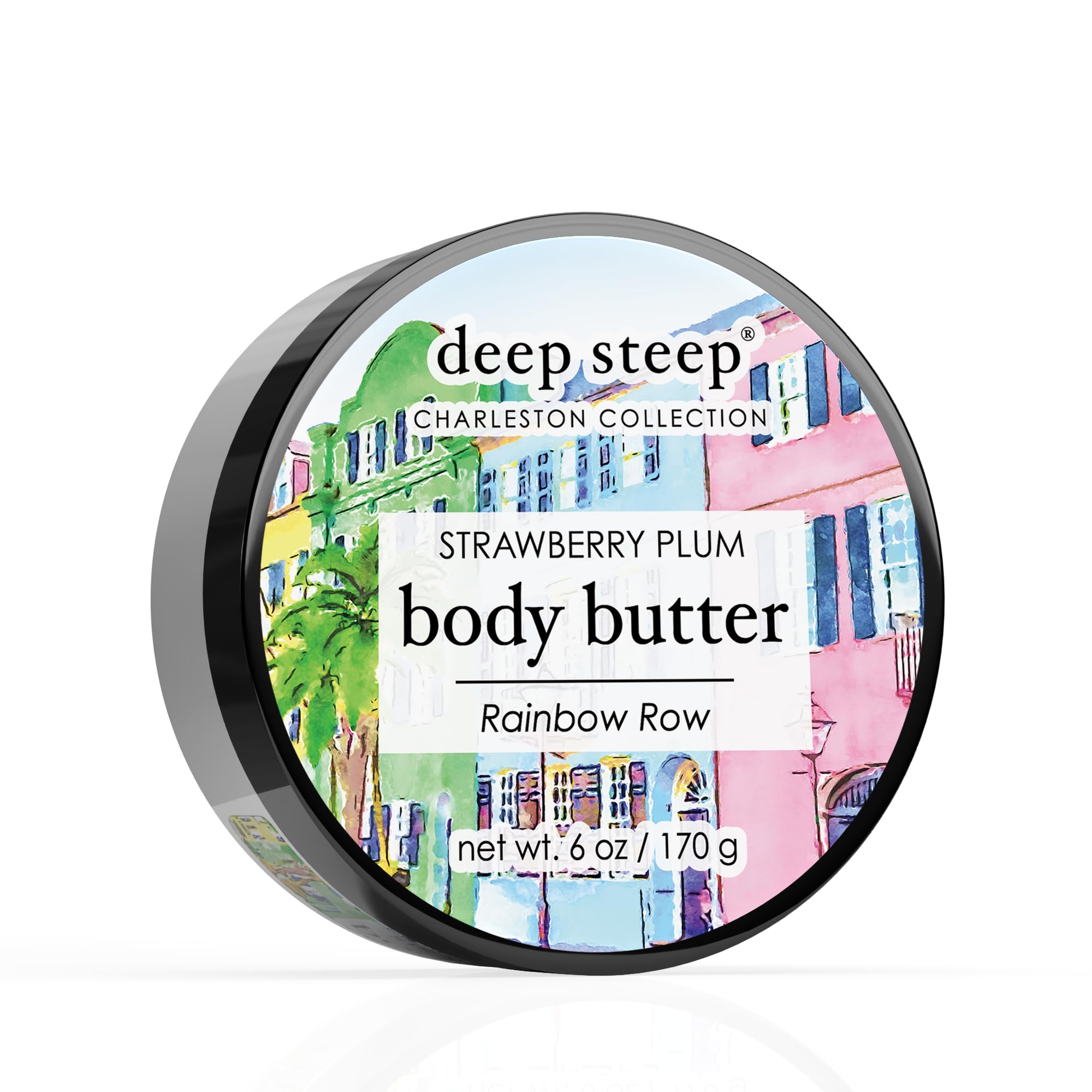 Deep Steep Body Butter, 6 oz – Rich Moisturizer with Ceramides, Coconut Oil, Argan Oil & Aloe Vera – Vegan, Clean Beauty, Smooth & Hydrated Skin (6 Ounces, Strawberry Plum)