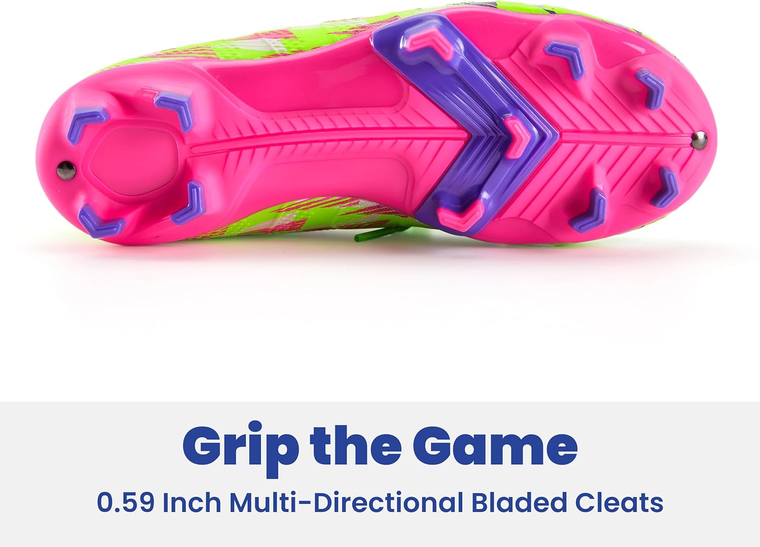 PATPAT Kids Soccer Cleats–Boys Girls High Top Outdoor Firm Ground and Turf Football Training Shoes