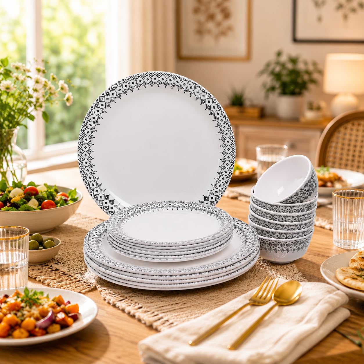 MARKET 99 Plato Dinner Set - 20 Pcs Rusty Green -13