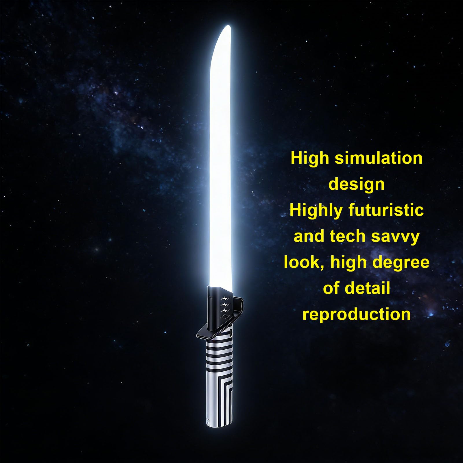 Leuchtendes Schwert, LED-Säbelspielzeug, Buntes Farbverlaufslichtschwert mit Futuristischem Metallic-Design, Ideal für Cosplay, Rollenspiele und Partys