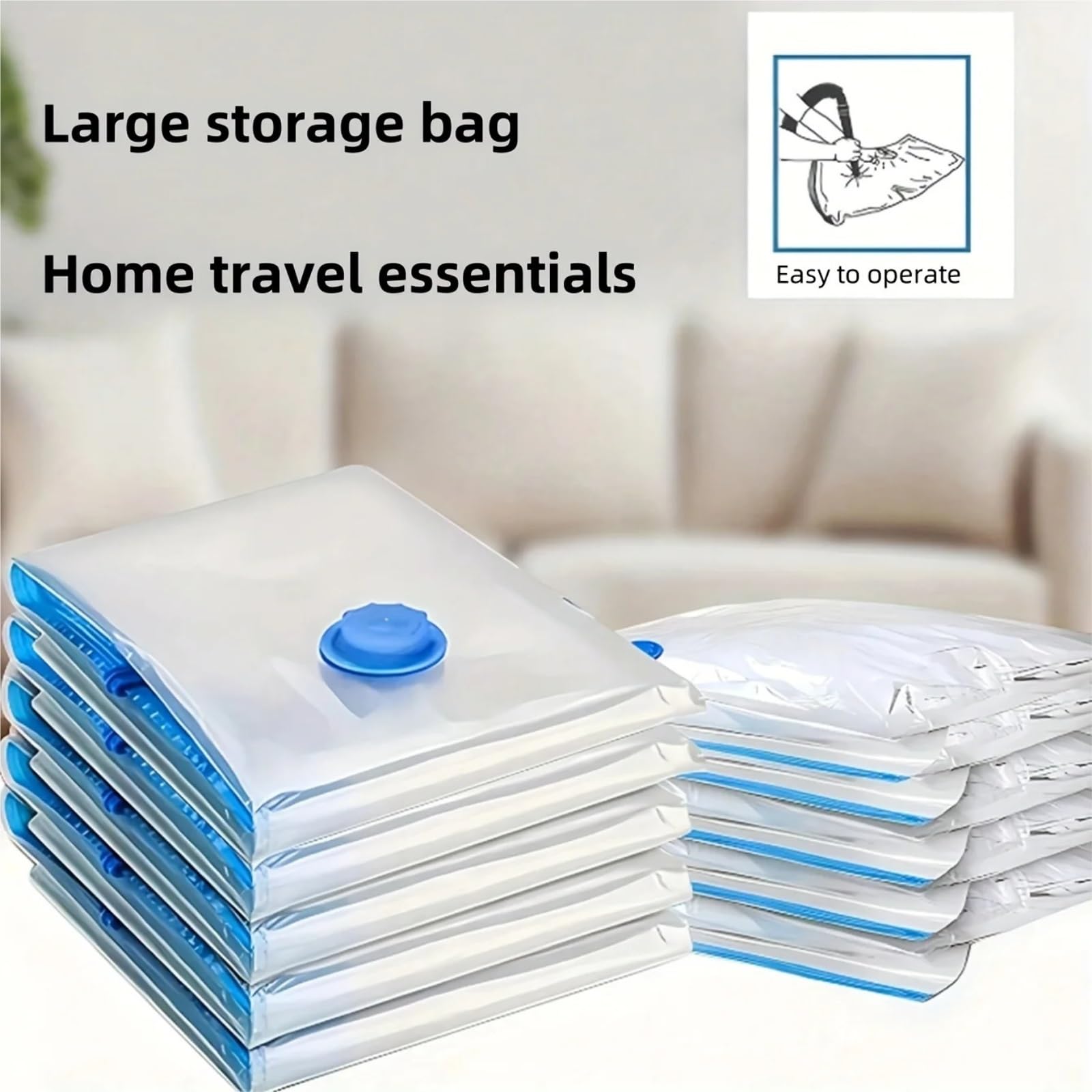 3/5/10 bolsas de almacenamiento al vacío for ropa | Ropa de cama, bolsas for ahorrar espacio, paquete de sellado al vacío for almacenamiento