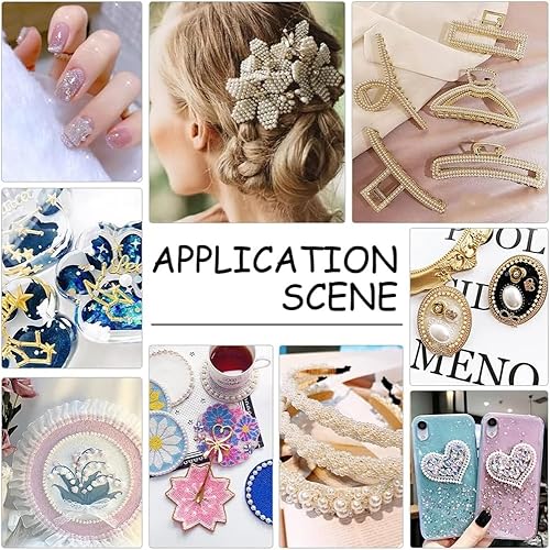 Miniatura 6 de OLYCRAFT 10000 cuentas de perlas blancas sin agujero de 0.069 a 0.079 pulgadas, perlas de uñas súper pequeñas, perlas acrílicas sueltas, material de