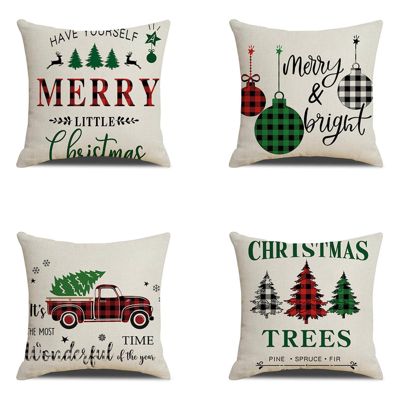 Housses de coussin 80x80cm de Noël pour un salon cocooning et canapé chaleureux