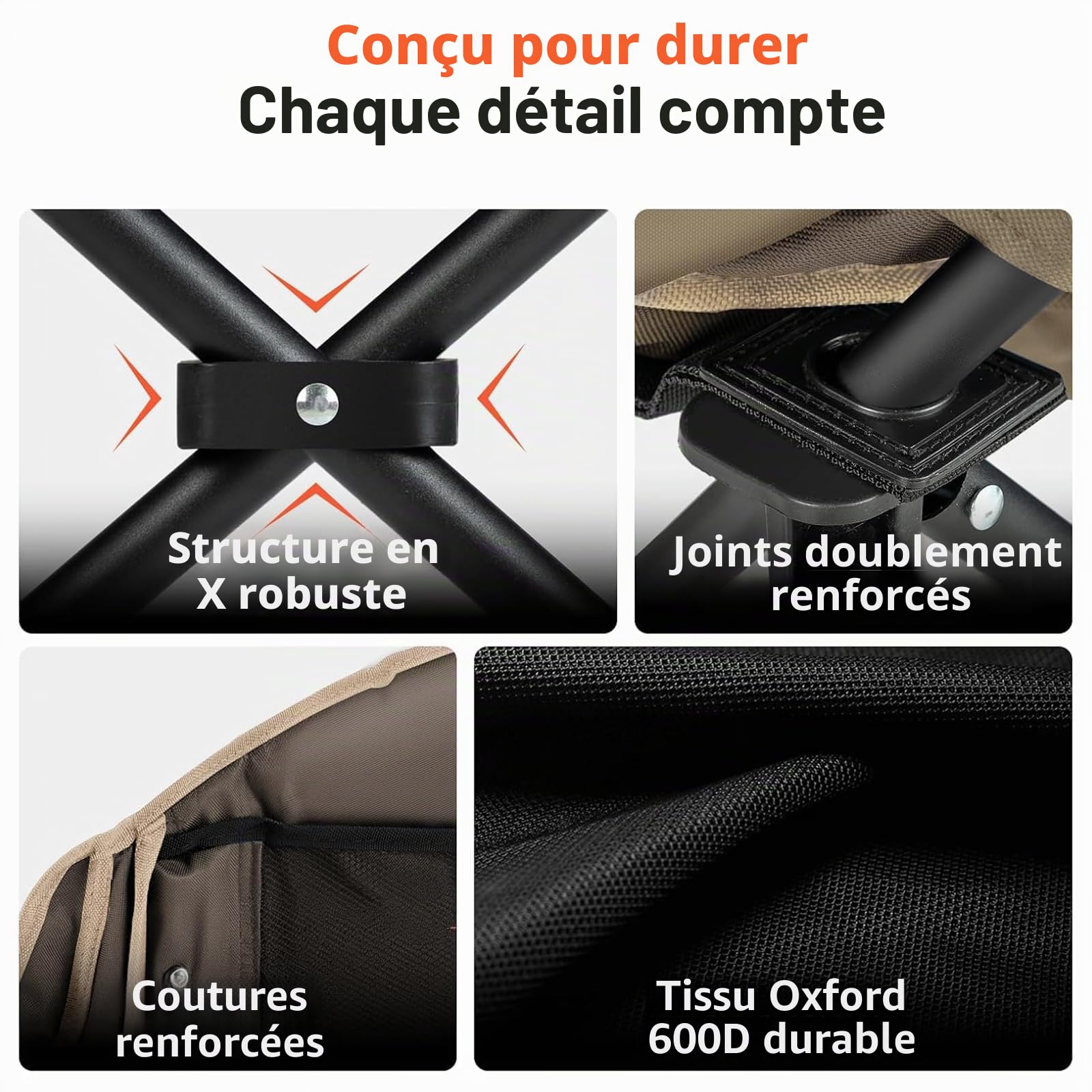 OVERMONT Chaise Pliante Camping Chauffante XL - 3 Niveaux de Chauffage,Assise et Dossier Chauffants Séparément - Charge Max 181 kg,Poltrona Pliable avec Coussin - Pour Extérieur,Intérieur,Camping,Kaki